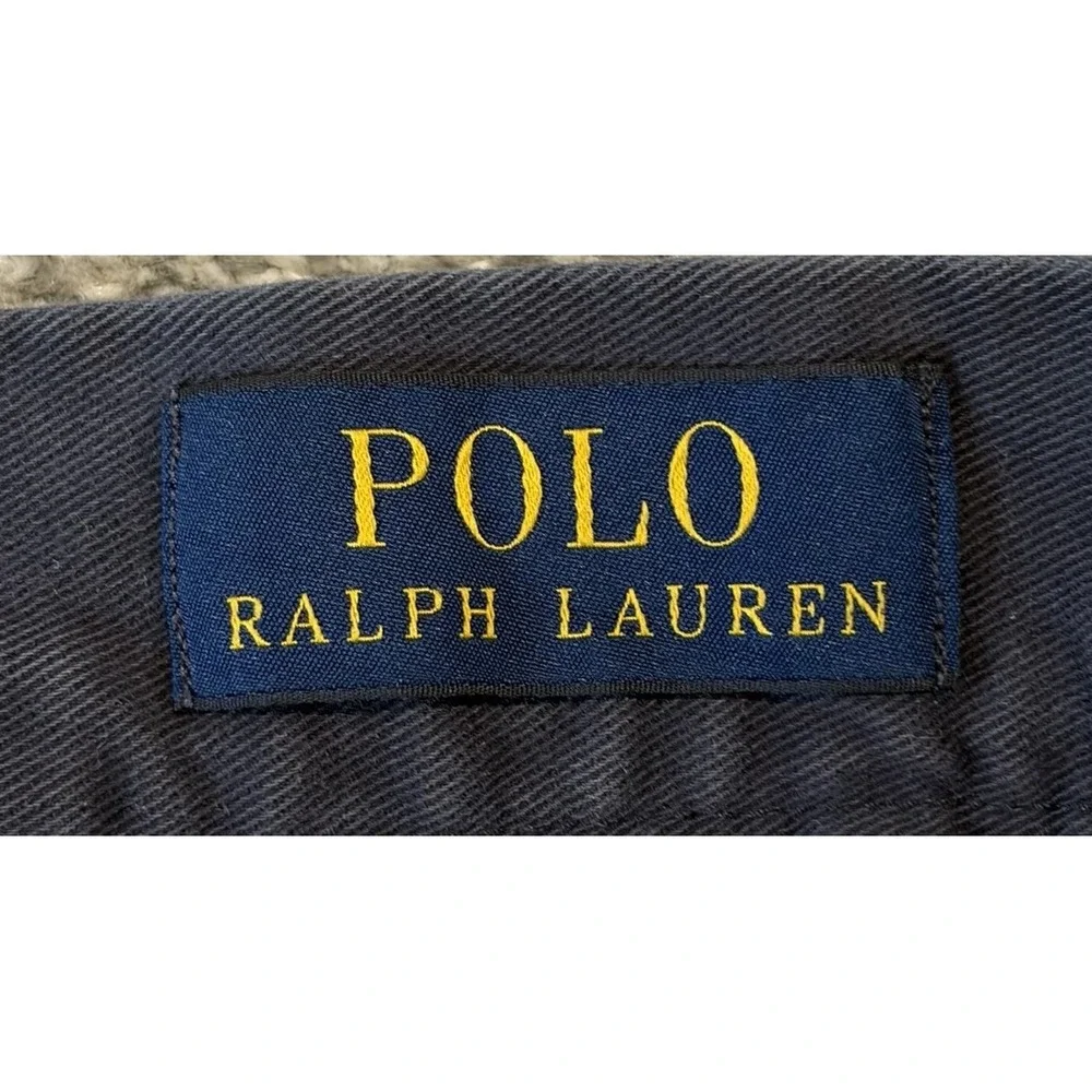 Polo Ralph Lauren Chino Classic Shorts‎ Men 29 (30) Navy Blue Stretch Preppy